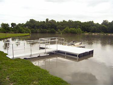 The dock serves as a great anchor point for jet skis or boats.