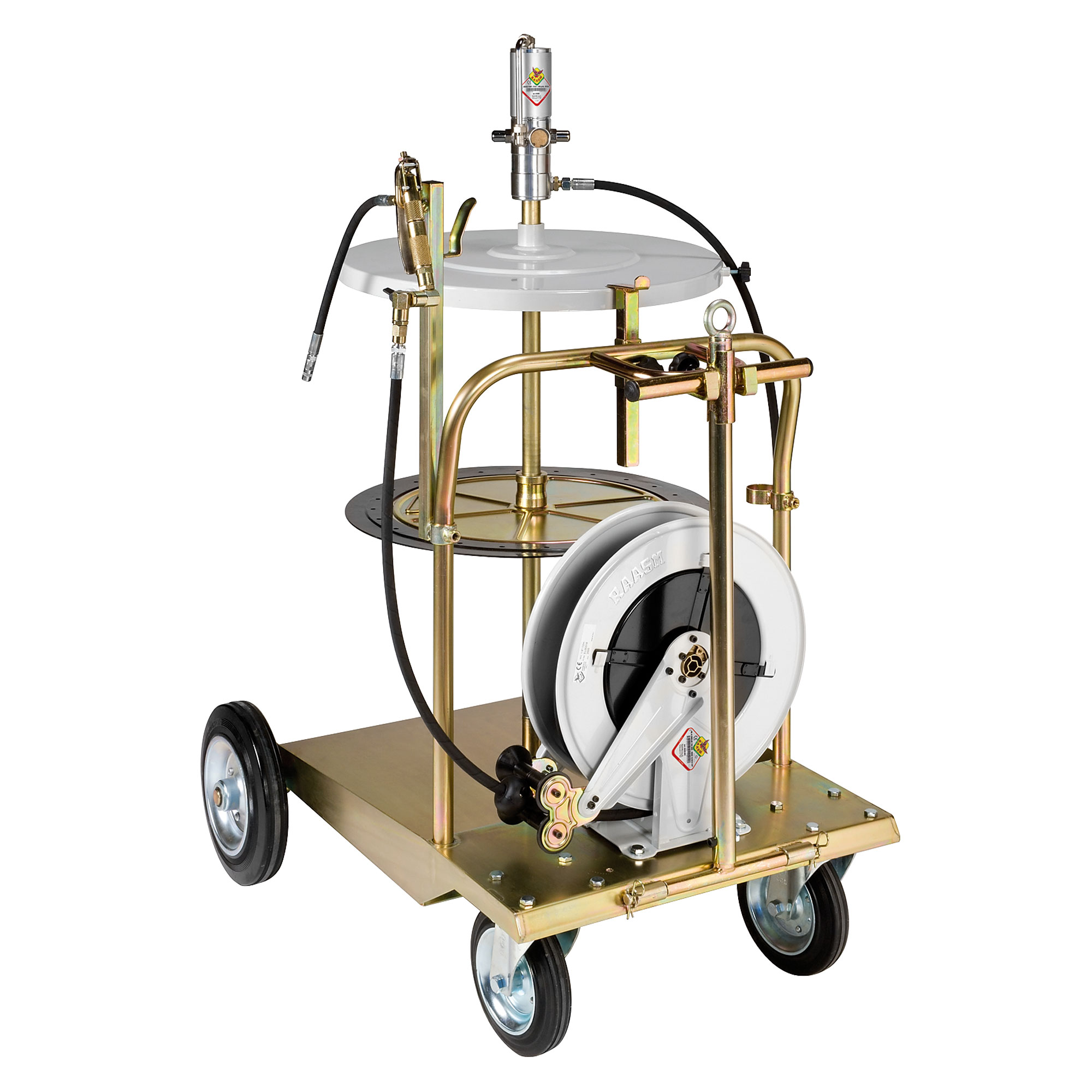 64000 - Portable, Air Operated Heavy Duty Grease Pump Trolley Kit for 180kg Drums