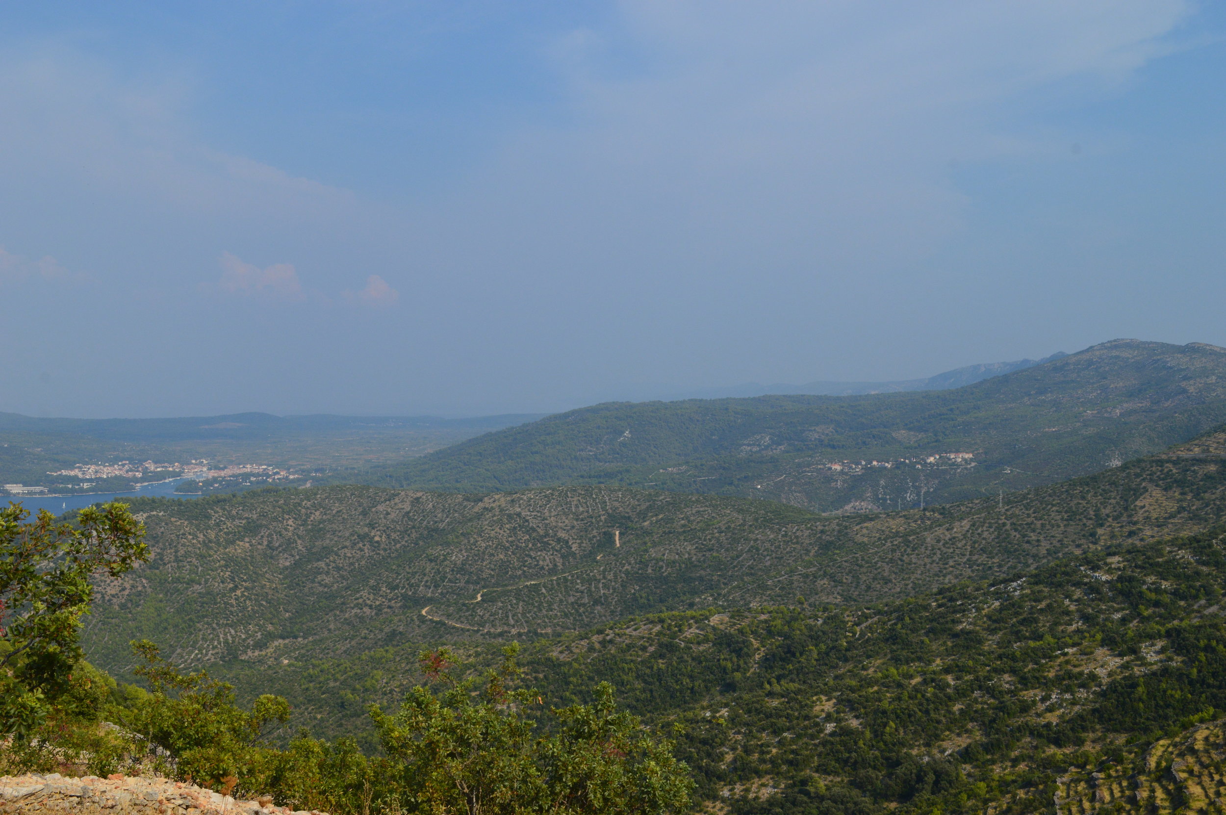 Overlooking the hills of Hvar, Stari Grad to the left in the distance.