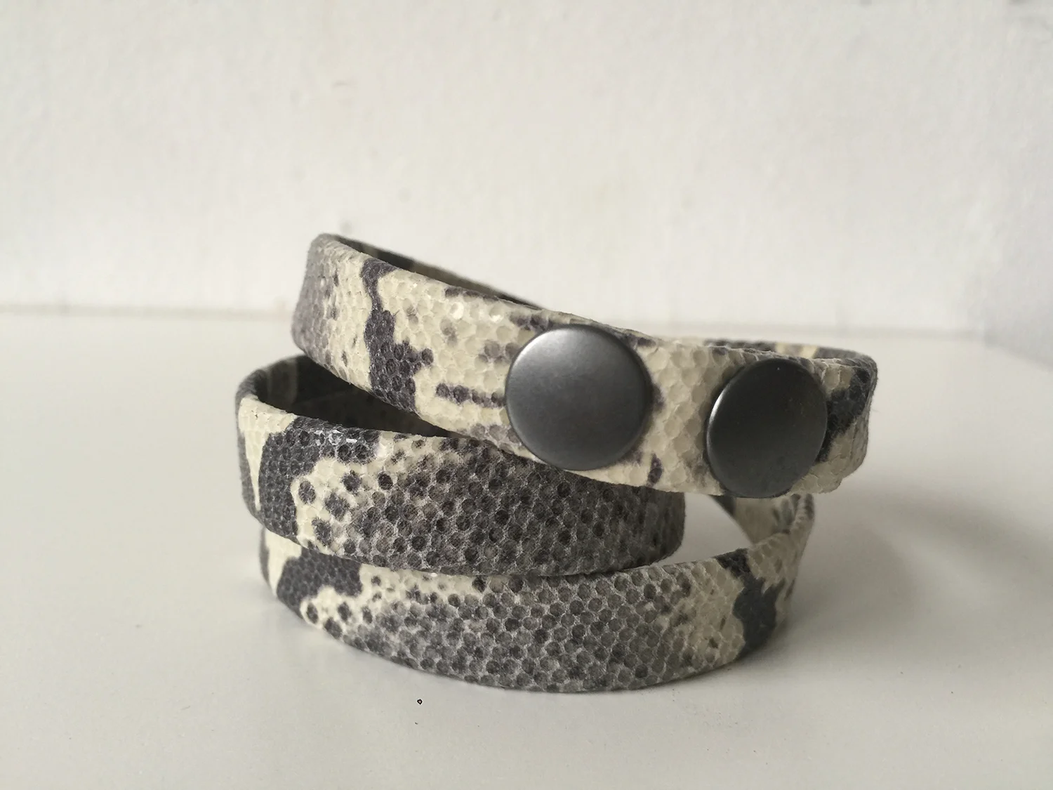snake skin leather bracelet — Inna B Projects