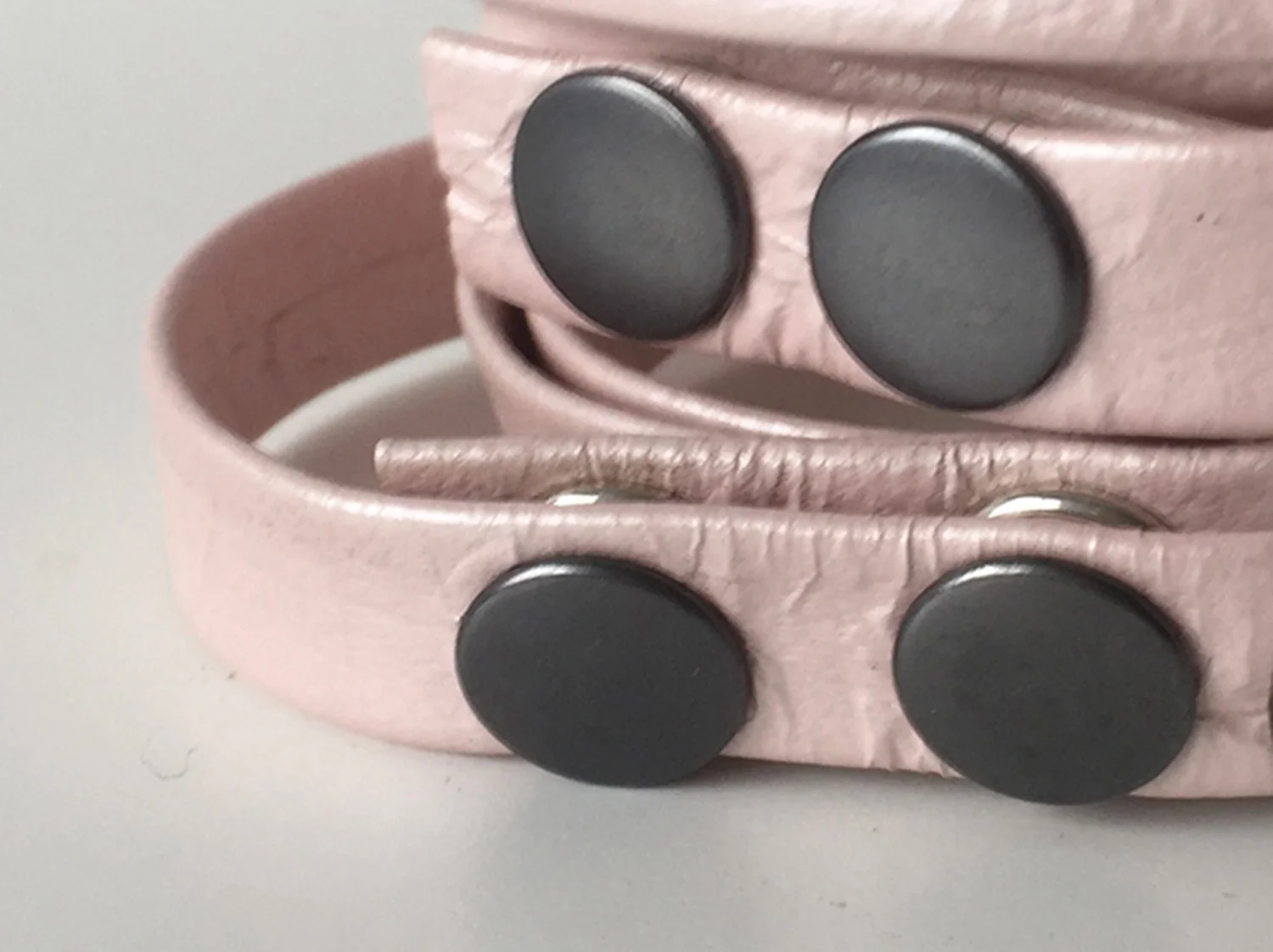 pink pearl leather bracelet — Inna B Projects display picture 3