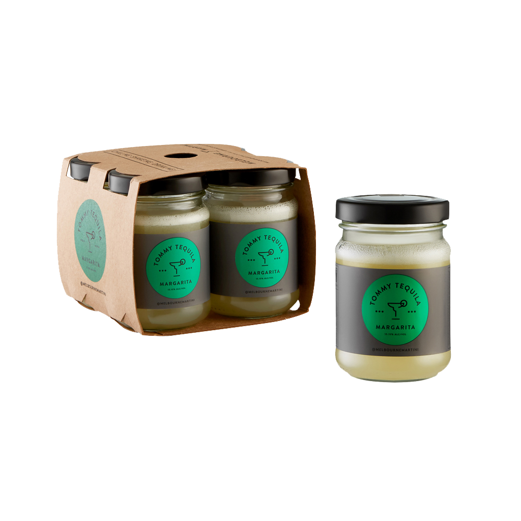 TOMMY TEQUILA MARGARITA   Tequila, Natural Lime Juice, Organic Sugar Syrup, Agave Nectar, Preservative E224 (Gluten Free)(Vegan)  130mL | 13.15% Alc/Vol.