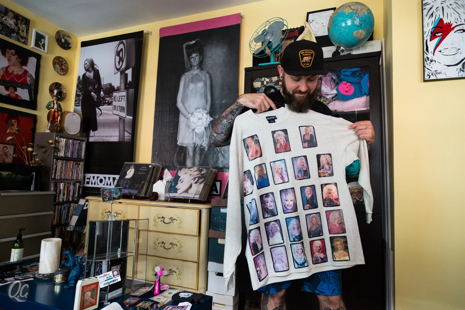 Bryan with Dolly Parton Shirt.