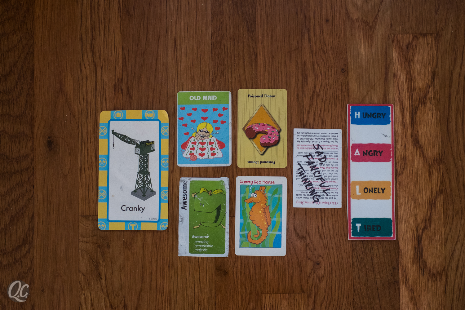 Detail of found cards.
