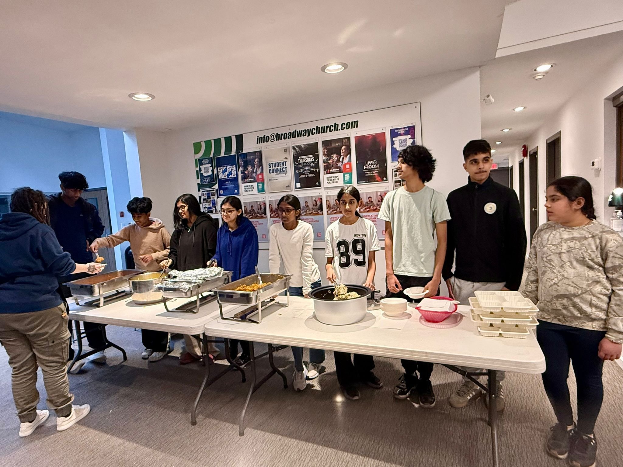 In March 2026, YLSBC youths and parent mentors were in the kitchen to help prepare the hot meals.