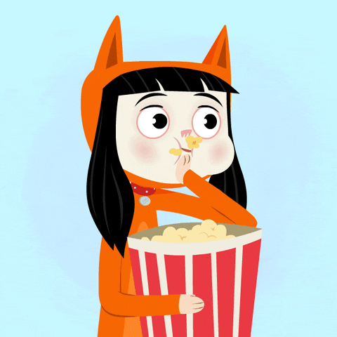 images Eating Popcorn Gif Cute free giphy gifs kitty is not a cat