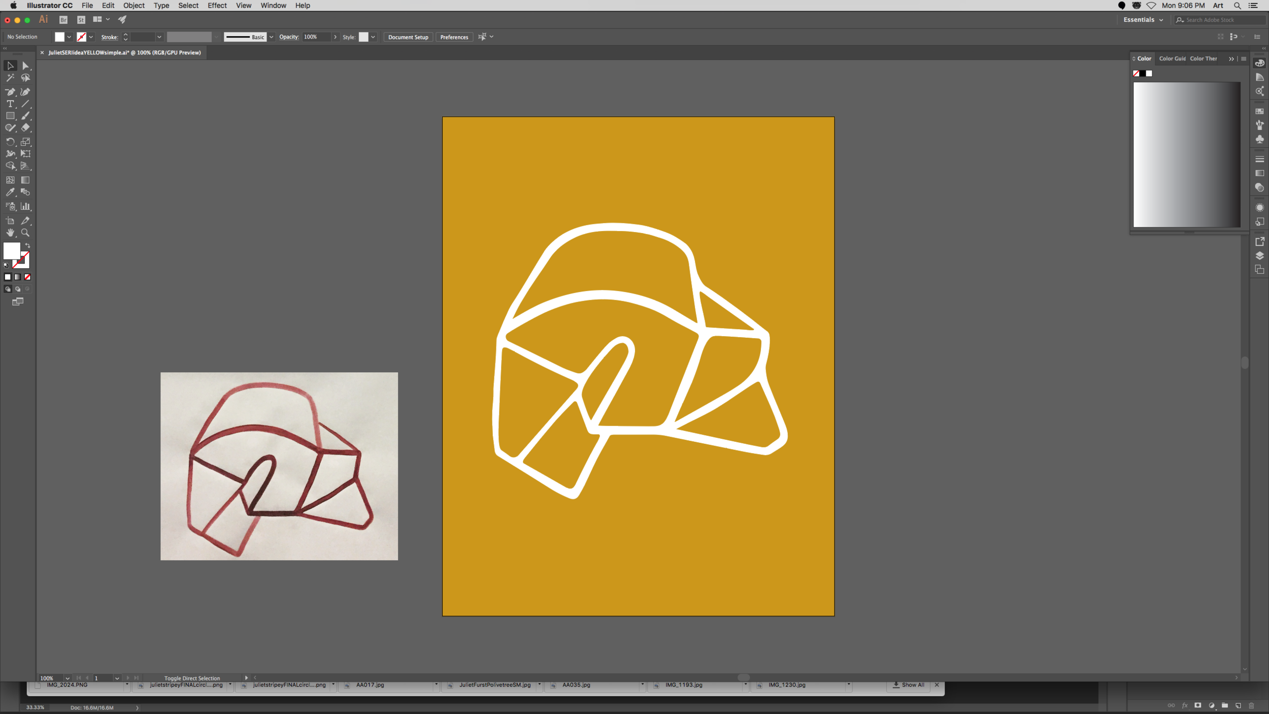 mock-up of intended print
