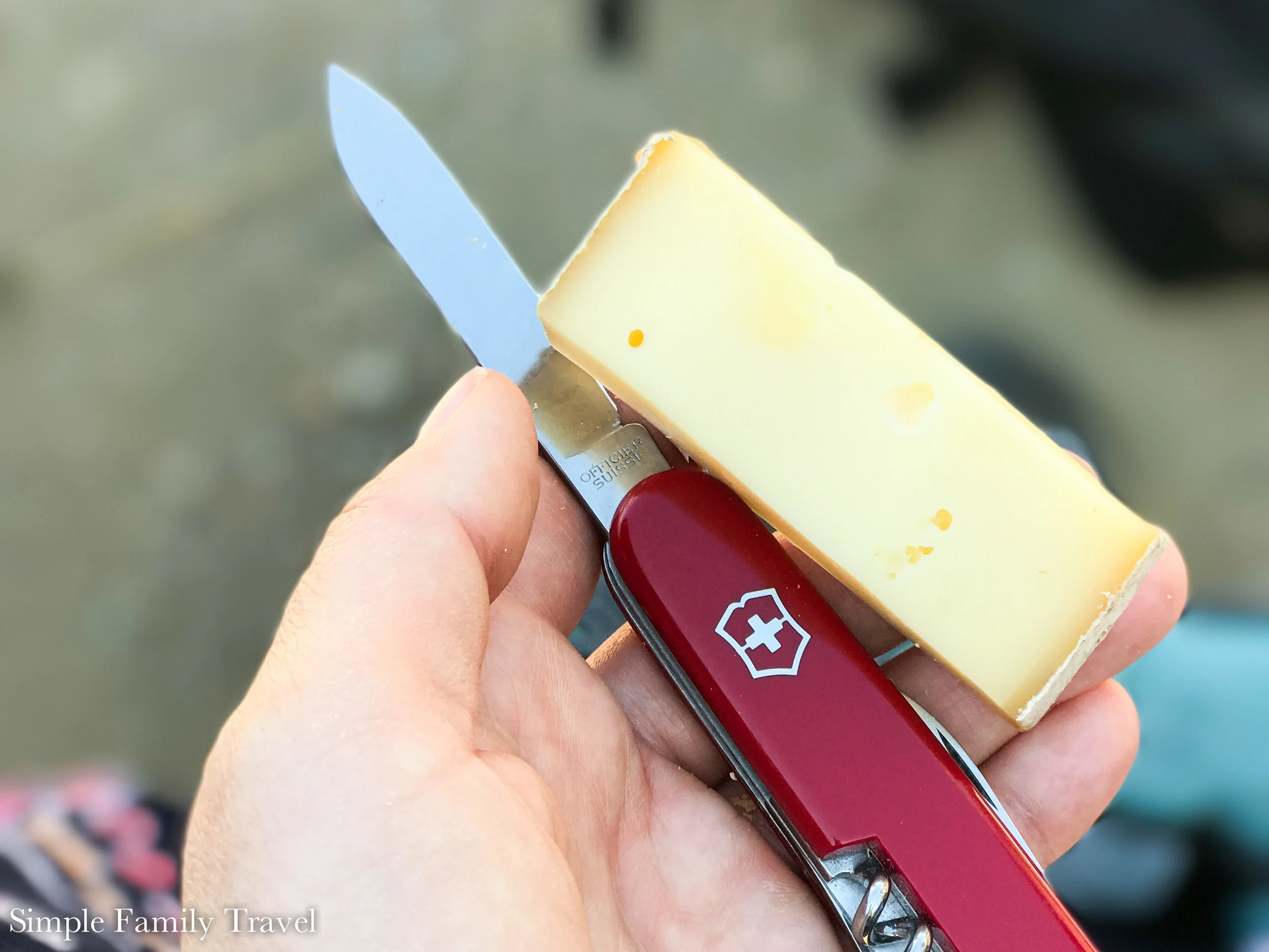 The perfect hiking lunch, bring along some cheese!