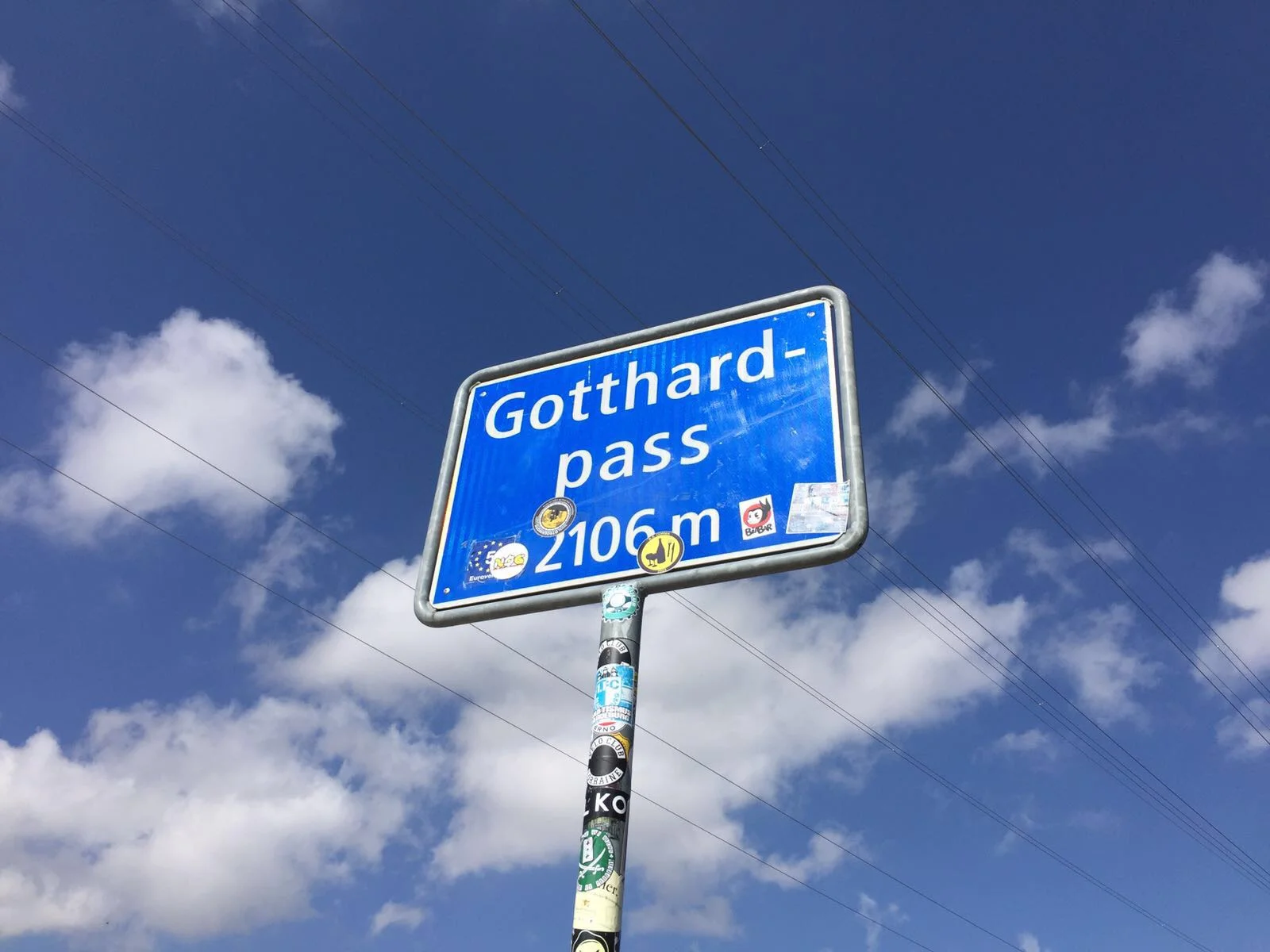 Top of the Gotthard Pass, 2106m above sea level.