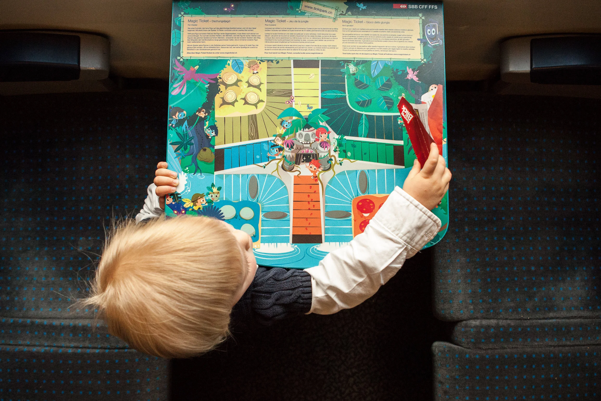 Take the train to avoid the traffic! Sit back and let someone else drive, and if you are lucky there may be a family wagon with game boards on your train.
