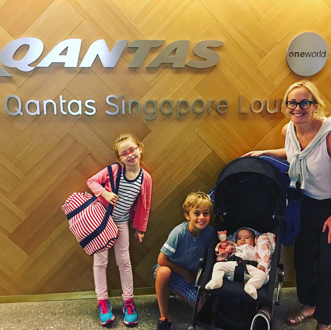 Bronwyn is a seasoned traveler with her three kids. Photo Credit: Bronwyn.