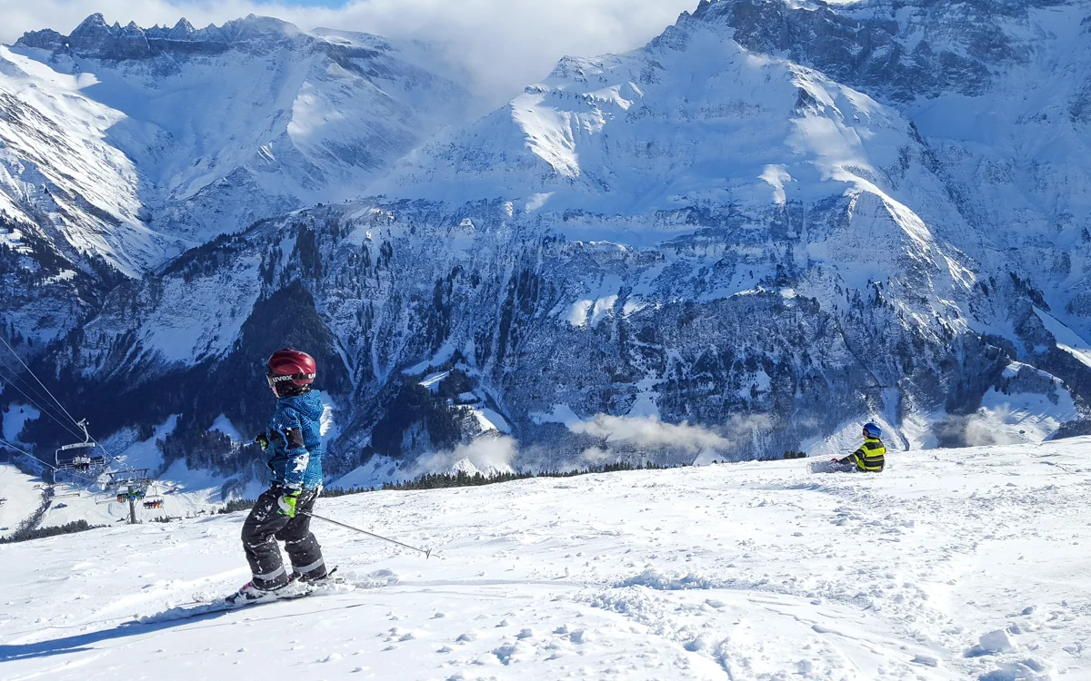 Now thats skiing with a view! Photos provided by Tanya from Moms Tots Zürich