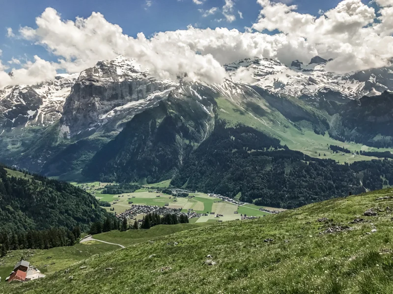 A view down to the camping ground
