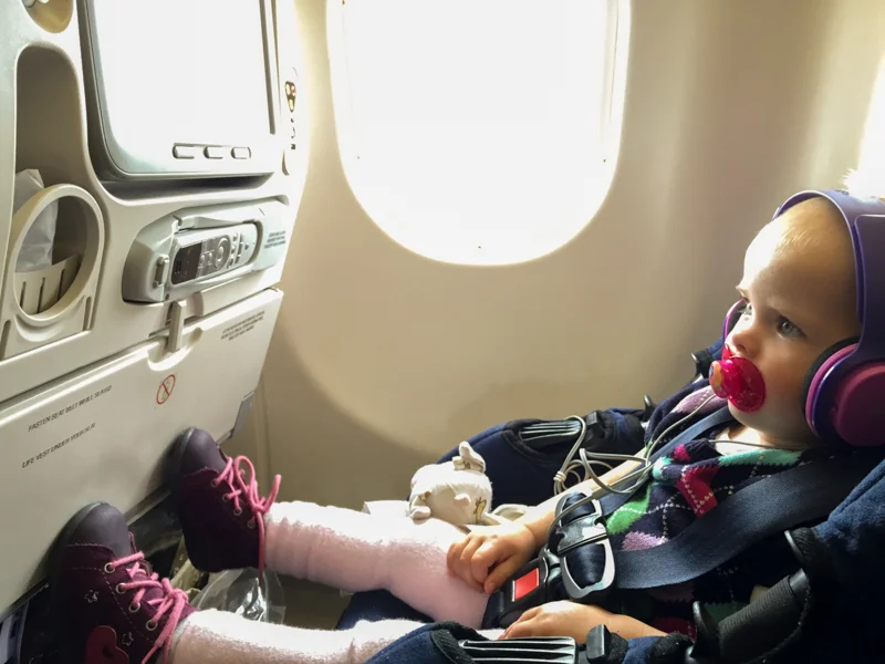 Car Seats on long haul flights mean my hands a free and my kiddo is happy and safe.