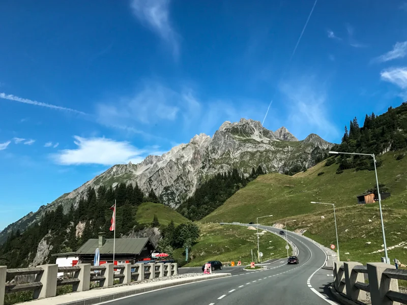 The drive back over the Arlberg pass road