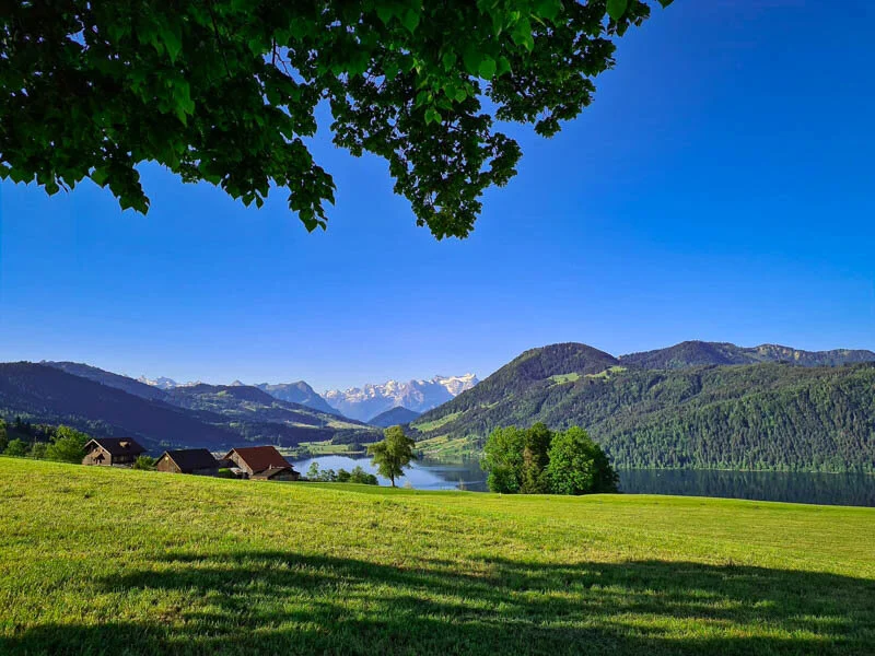 The view along the hike from Zug to Einsiedeln from last year when the weather was much nicer!