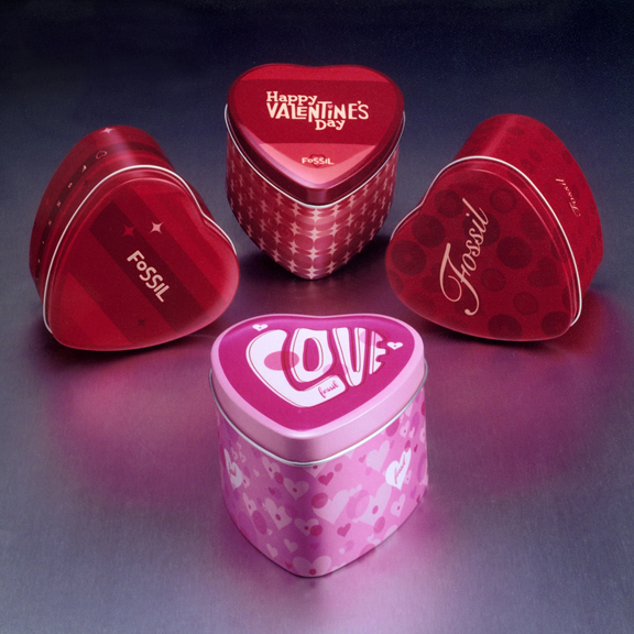 Valentine's Day Watch/Jewelry Tins for Fossil