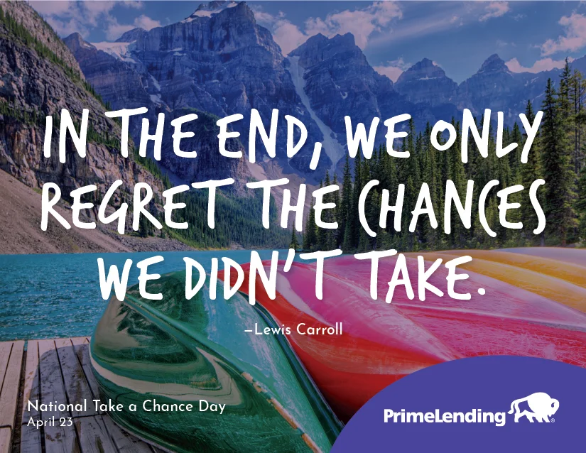  National Take a Chance Day Direct Mail Postcard for PrimeLending 