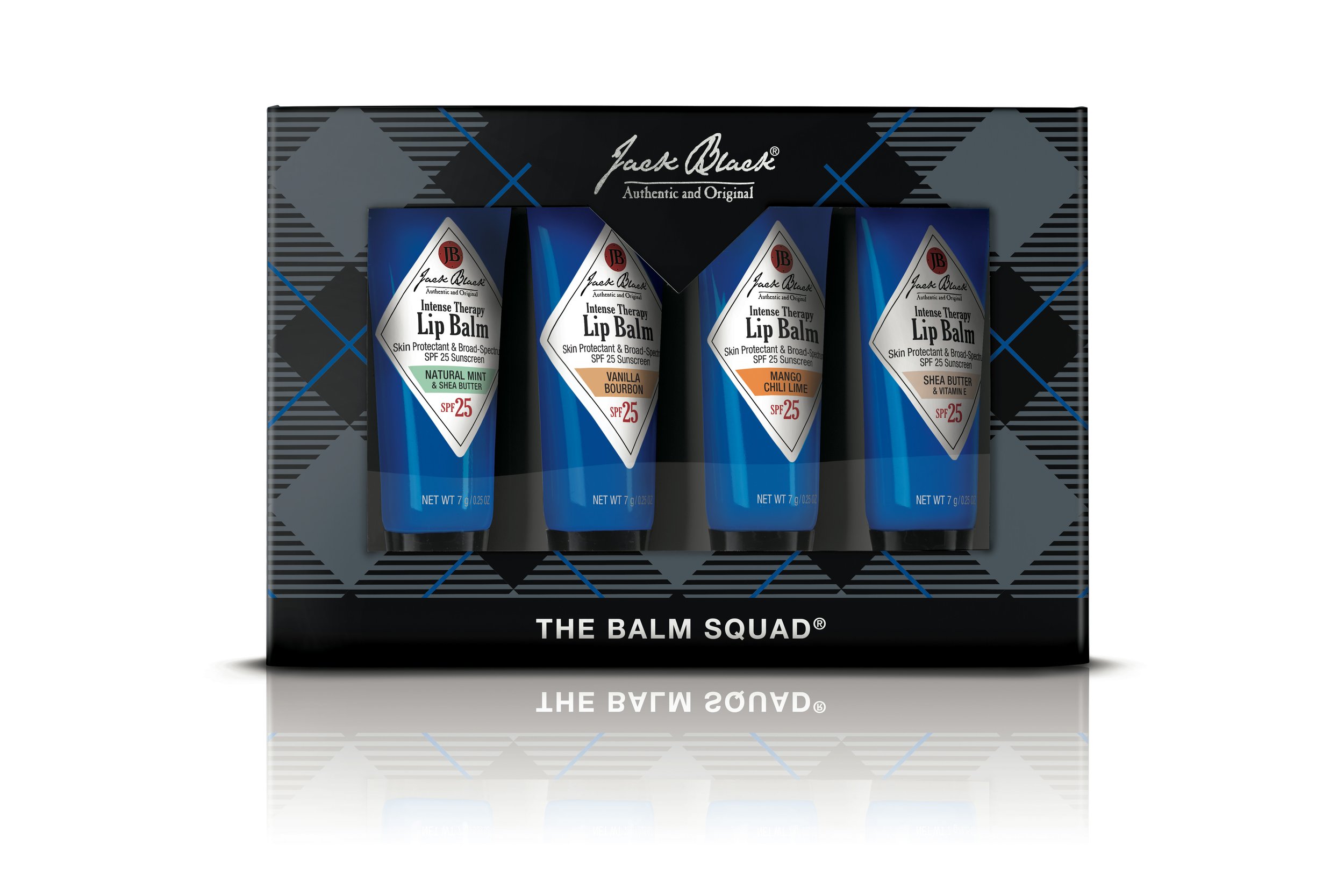 Holiday Lip Balm Set Packaging for Jack Black