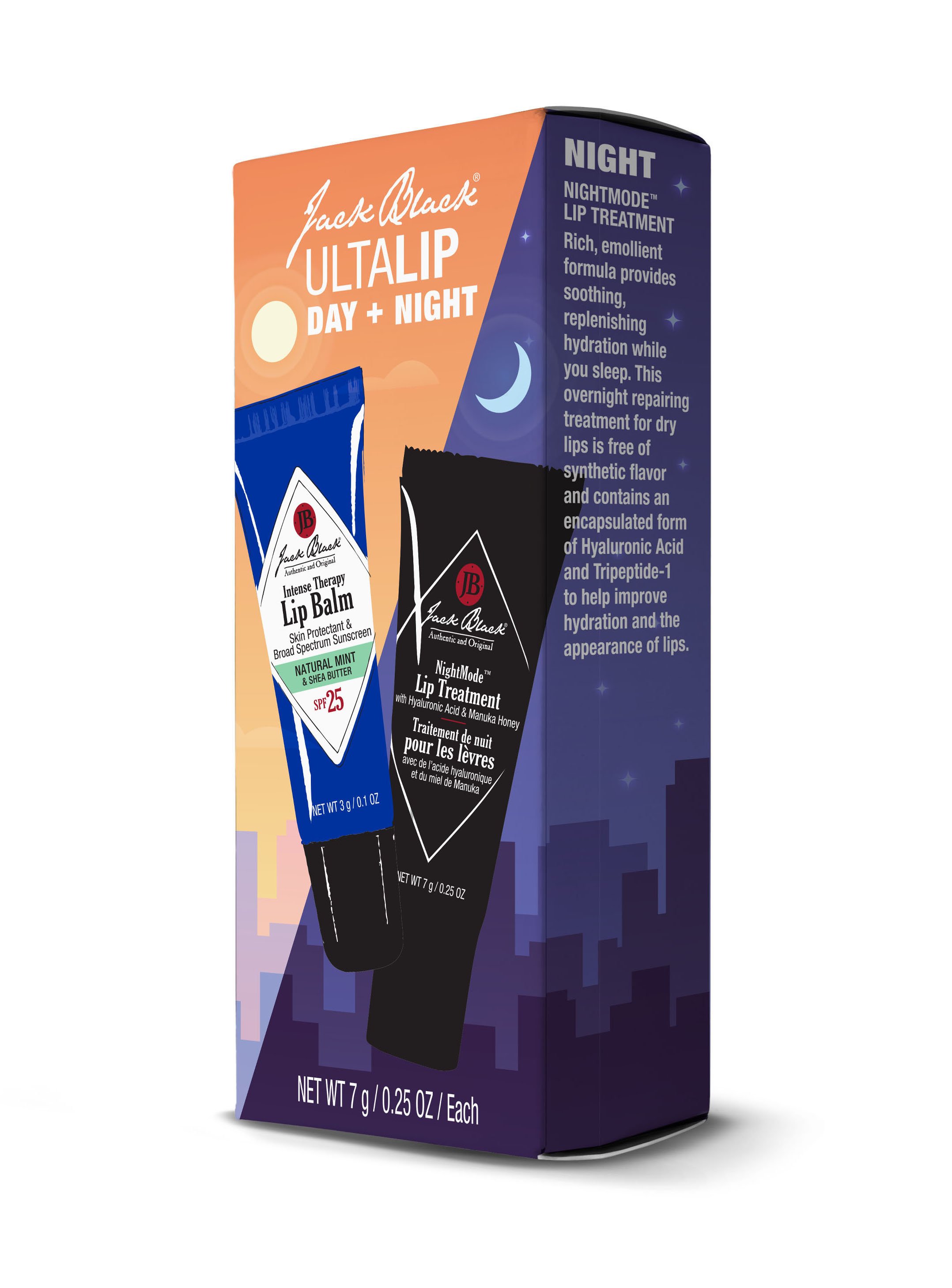  UltaLip Day + Night Lip Balm Set Packaging for Jack Black 