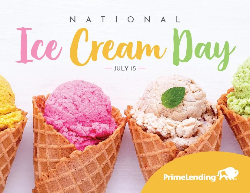  Ice Cream Day Direct Mail Postcard for PrimeLending 