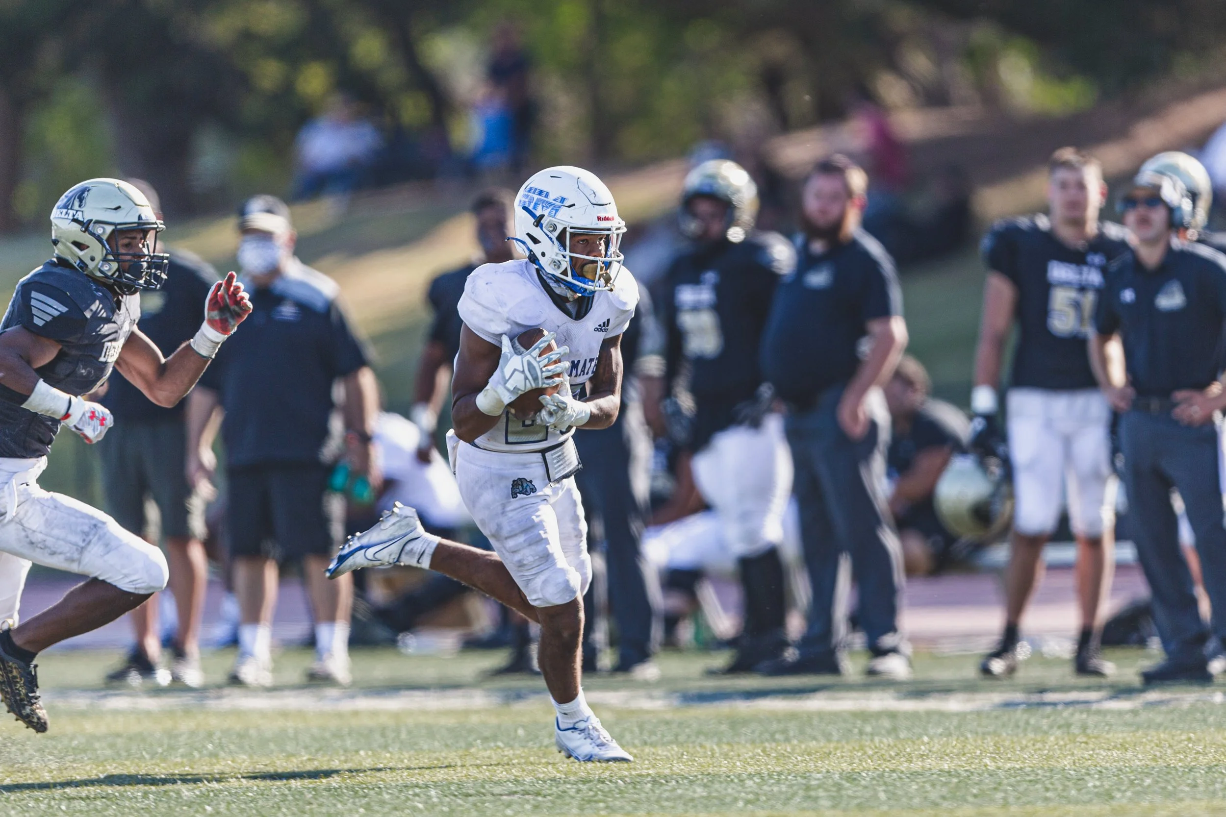 Q4 - 04:58 - 3rd and 10 at SANJOAQU25Justin DeMello pass intercepted by CSM#24 Justin Sinclair at the SANJOAQU33, Justin Sinclair return 33 yards to the SANJOAQU00, TOUCHDOWN, clock 04:58.Gabe Plascencia kick attempt good.San Mateo 62, San Joaquin D