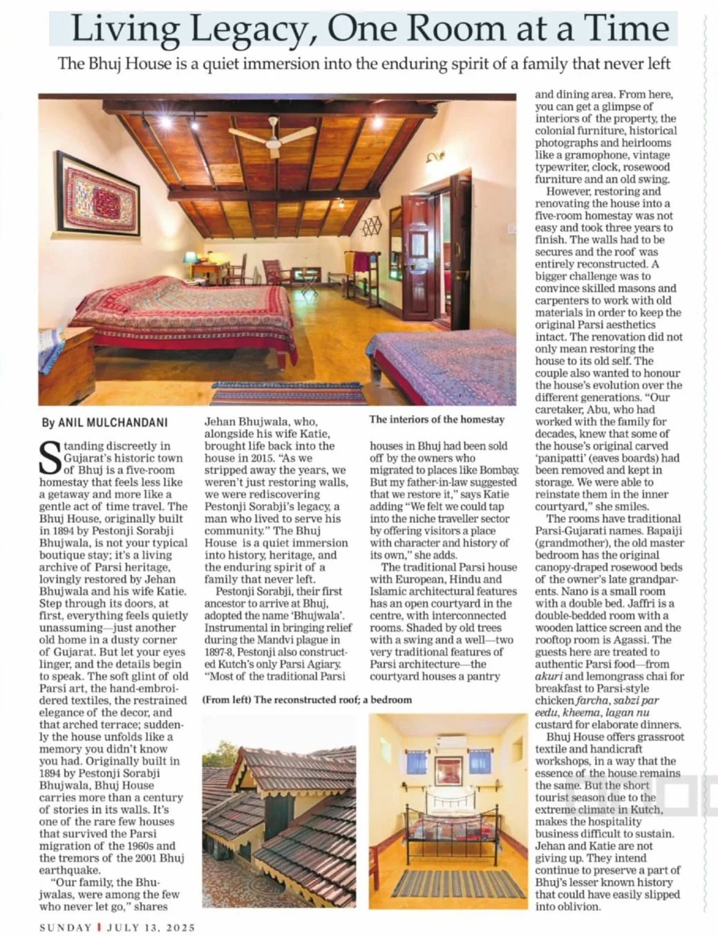 A lovely surprise to be featured in Chennai&rsquo;s edition of The Sunday Express @indianexpress today! Thank you @writeranil for these beautiful words and for capturing the essence of our homestay so delightfully. 

Thank you @a.narne for sharing th