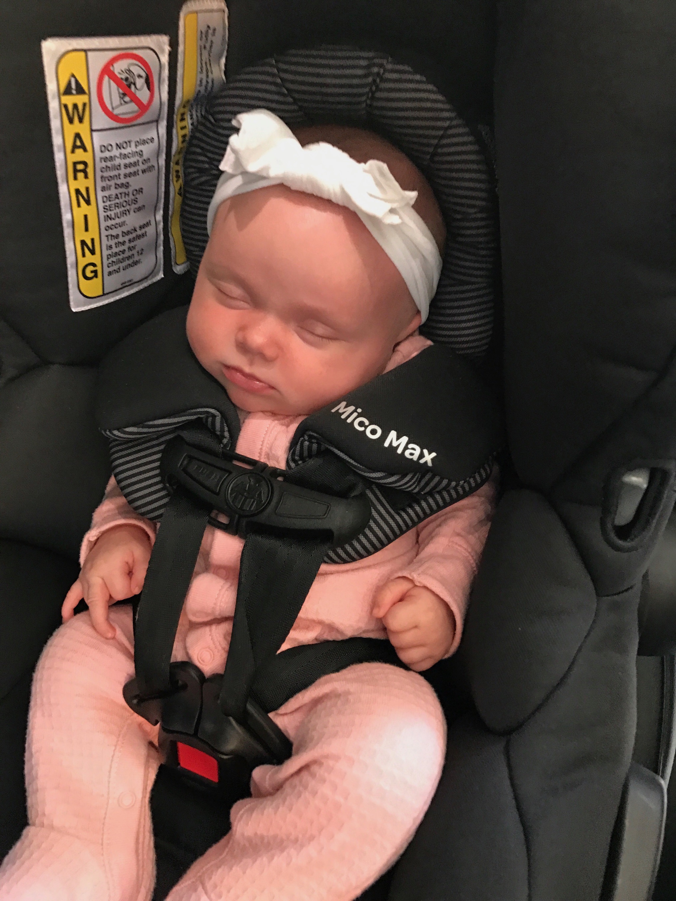 Yep. It's hard to believe this little angel was the one screaming just minutes before this picture.