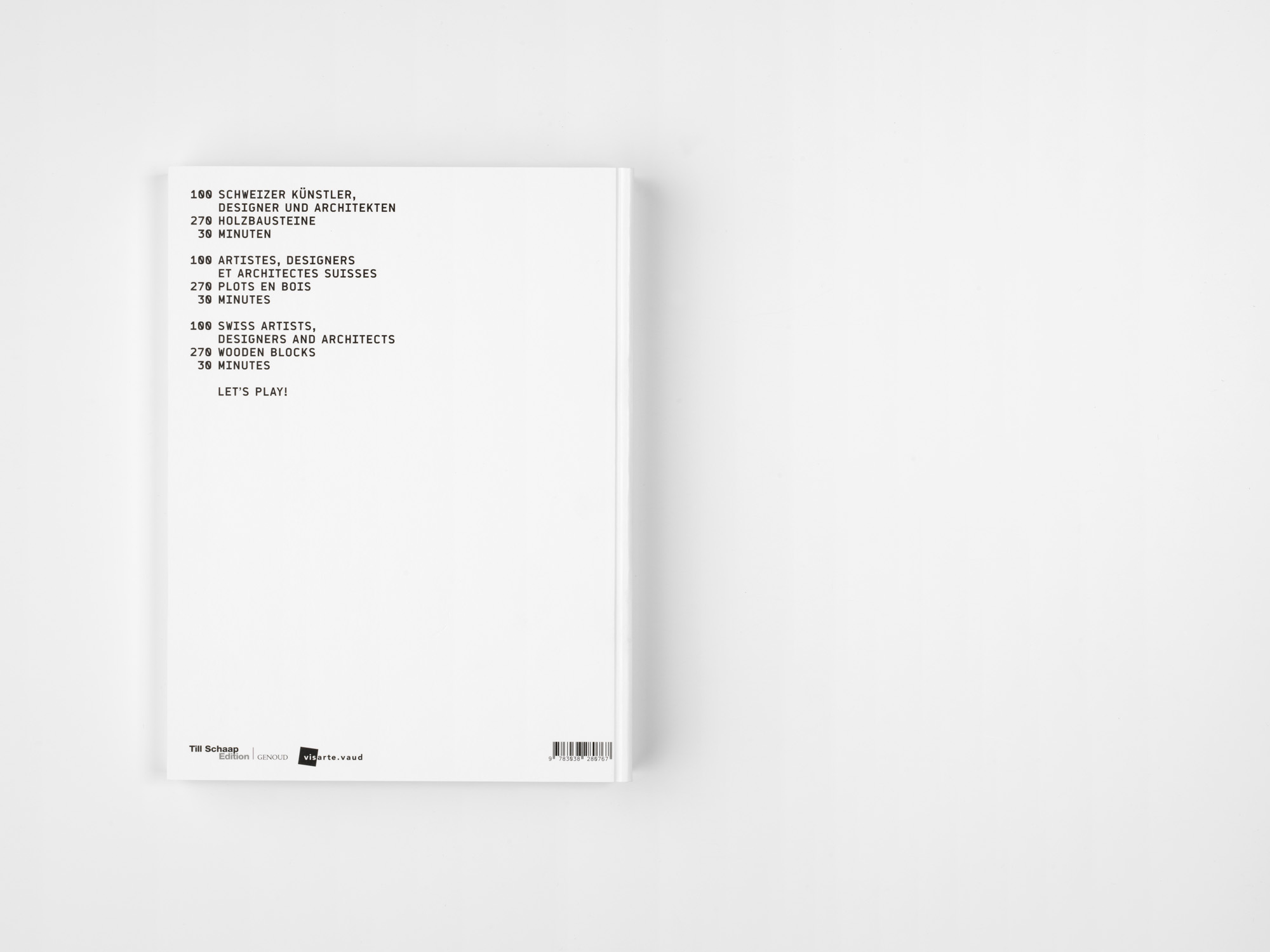 Concept and art direction Christiane Nill // Photographies Lionel Henriod // Graphic design atelier cocchi // Text Michel Thévoz // Co edition Till Schaap edition - Visarte Vaud // Impression Genoud SA