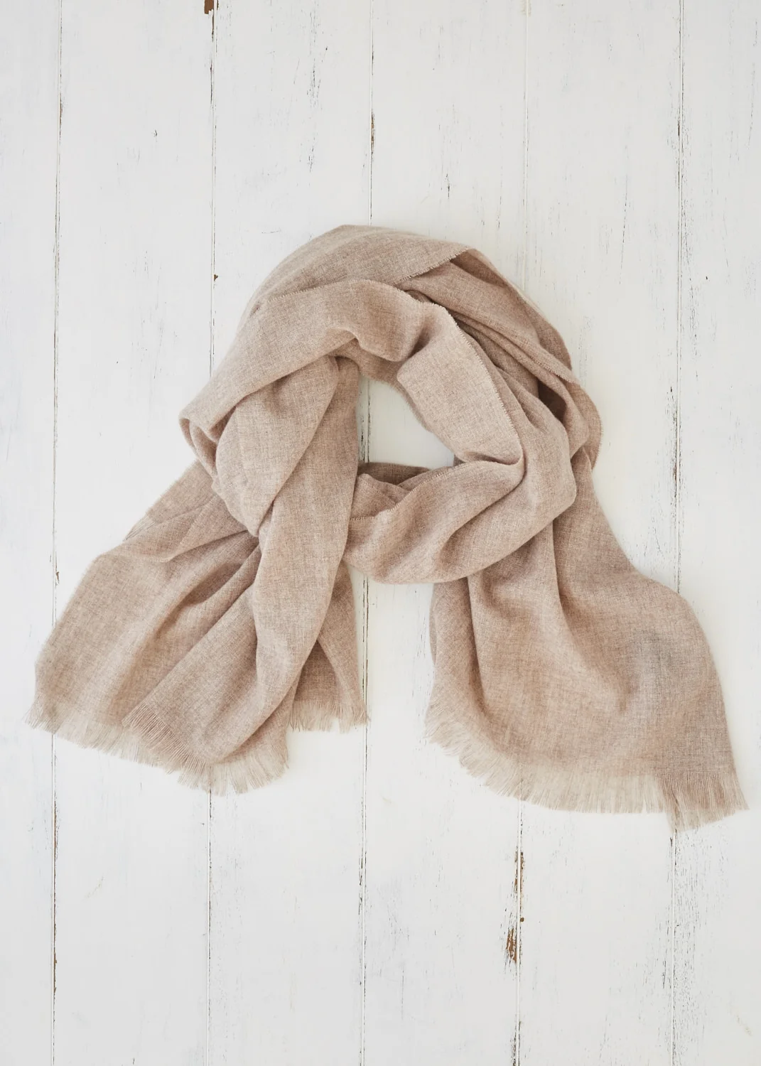Lois Avery cashmere scarf taupe brown