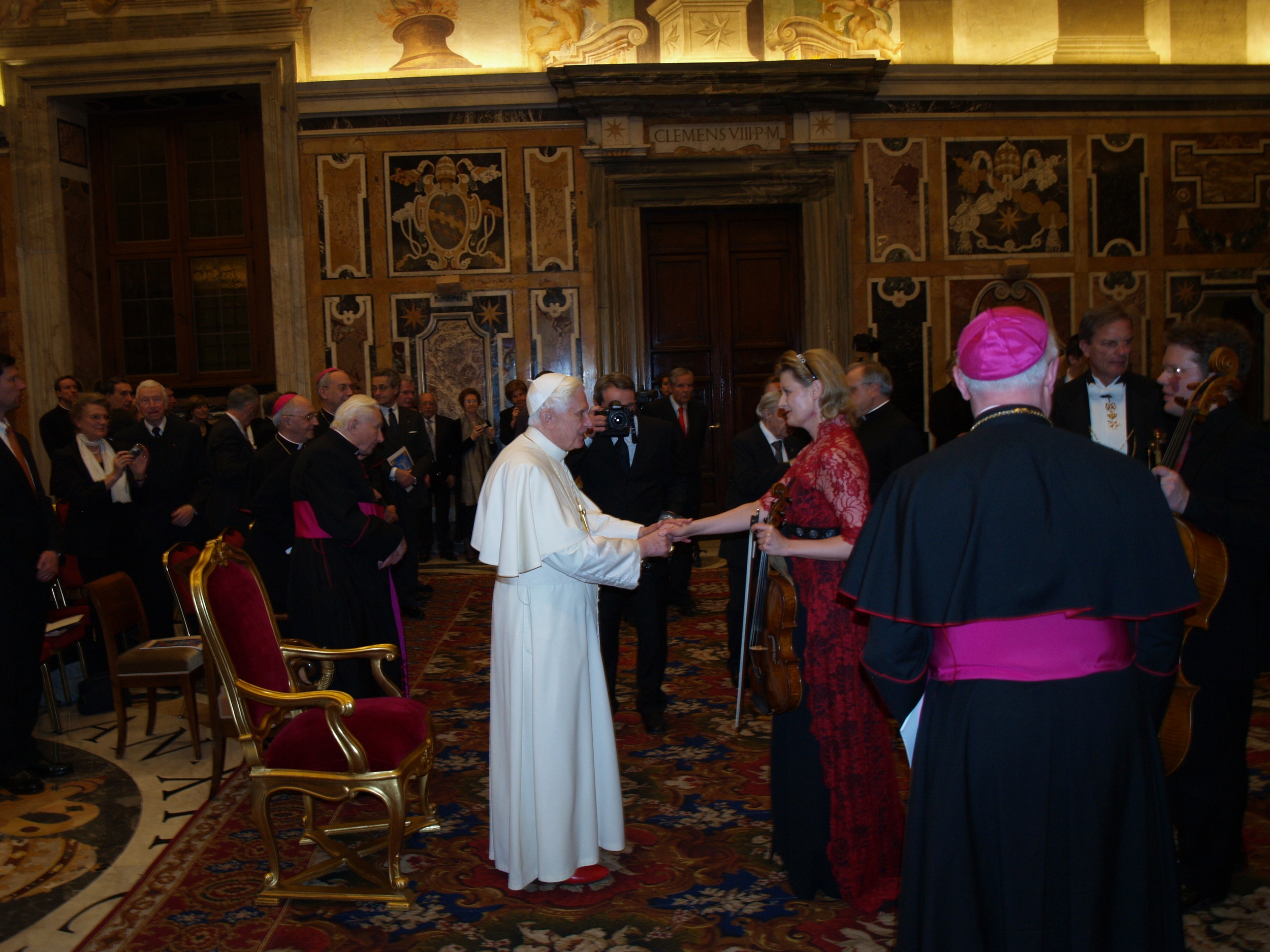 Concert for Pope Benedict XVI in the Vatican at Sala Clementina in honour of his nameday