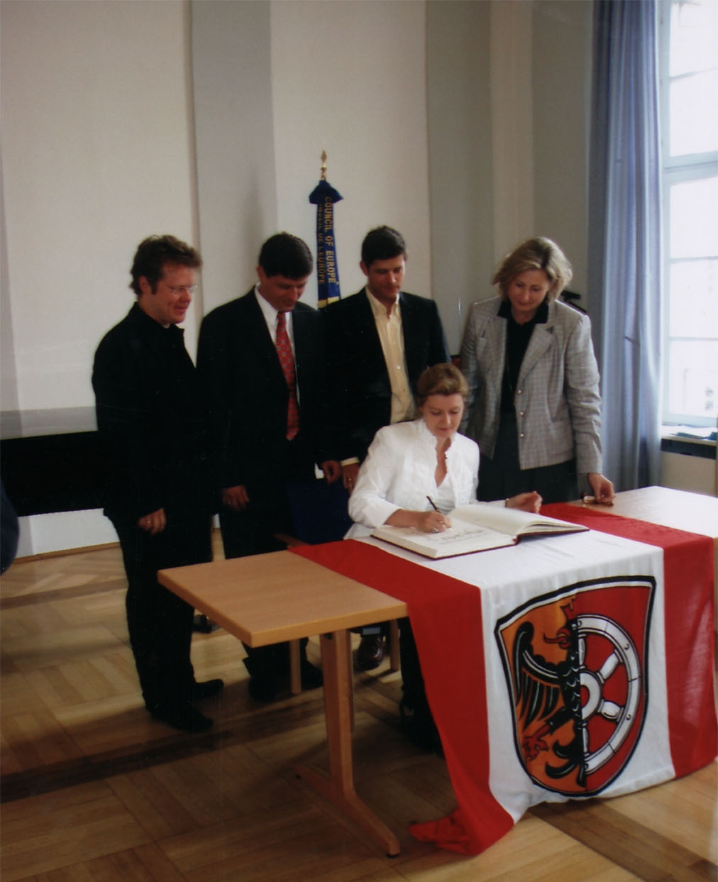 Signing the Golden Book