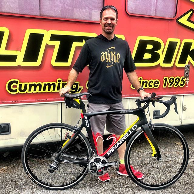 @pinarellopaul with his new @pinarello_us Dogma F10. Very excited to see what journeys this new bike takes him. Wishing you much love and success with the new ride. #pinarello #pinarellof10 #upgradeyourbike #upgradeyourlife