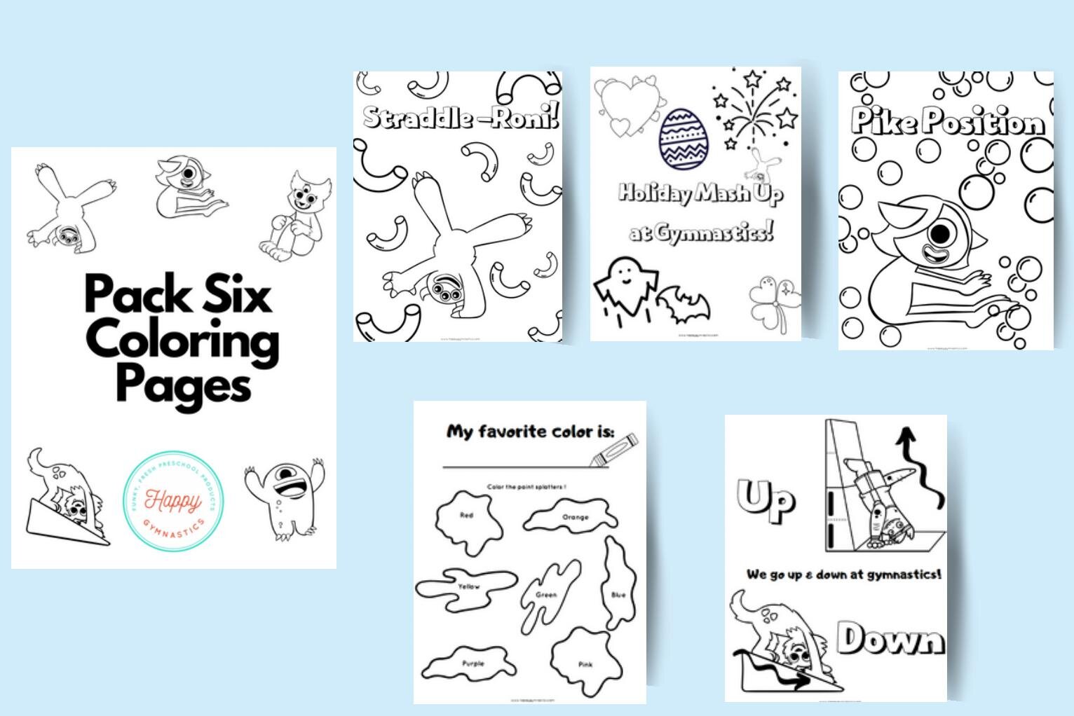 Pack 6 Coloring pages