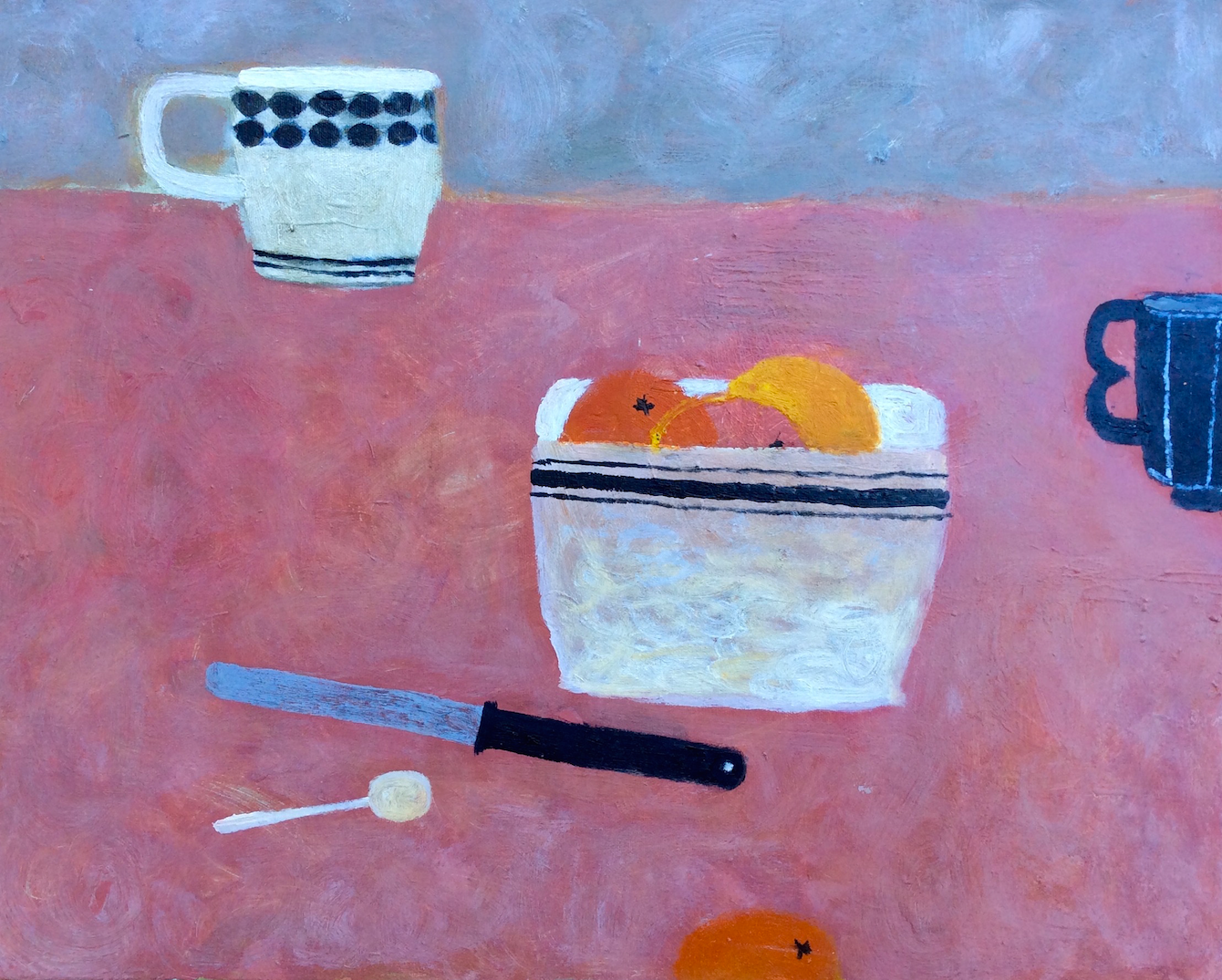  Title: Oranges on Pink Size: 40 x 50 cm Medium: Oil on canvas 