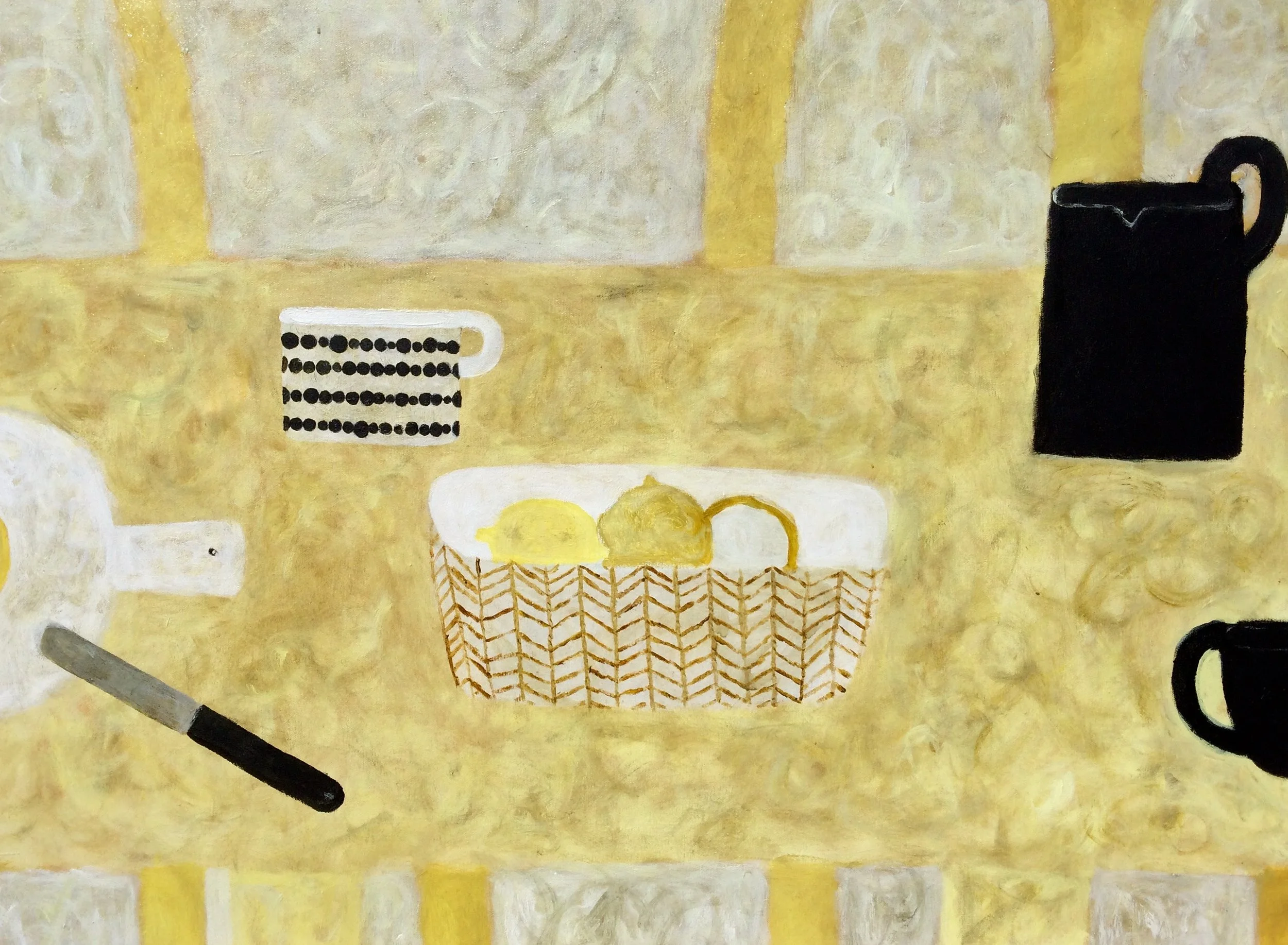  Title: Three Lemons, Circle Mug Size: 60 x 80 cm Medium: Oil on board 