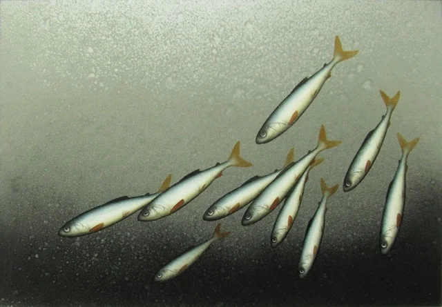 Title: Deep Dive Size: 34 x 39 cm Medium: Oil on panel Price: £1950