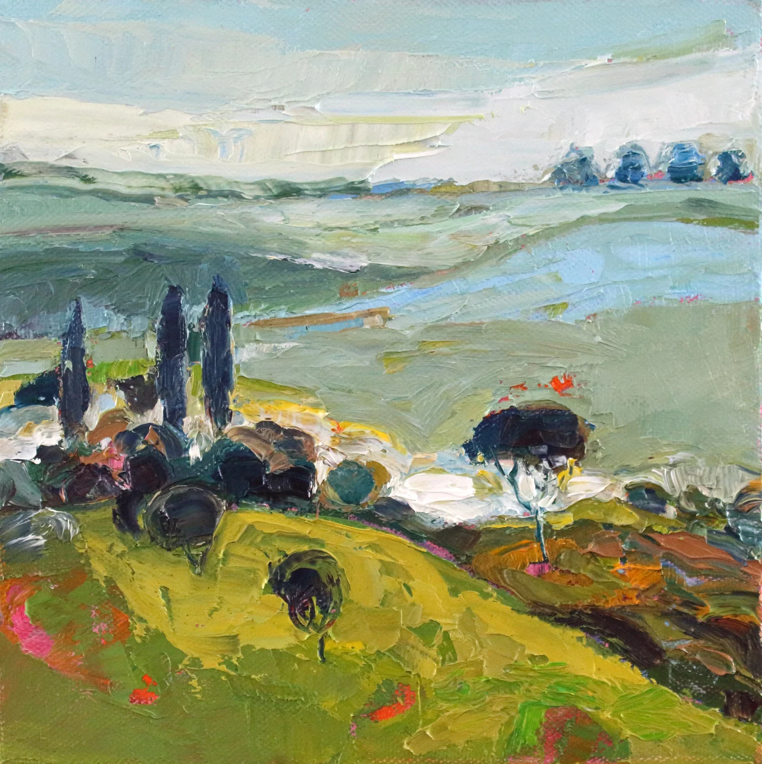  Title: Layers of Fields Size: 40 x 40 cm Medium: Oil on canvas SOLD 