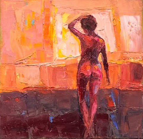  Title: Little Red Nude Size: 20 x 20 cm Medium: Oil on canvas SOLD  