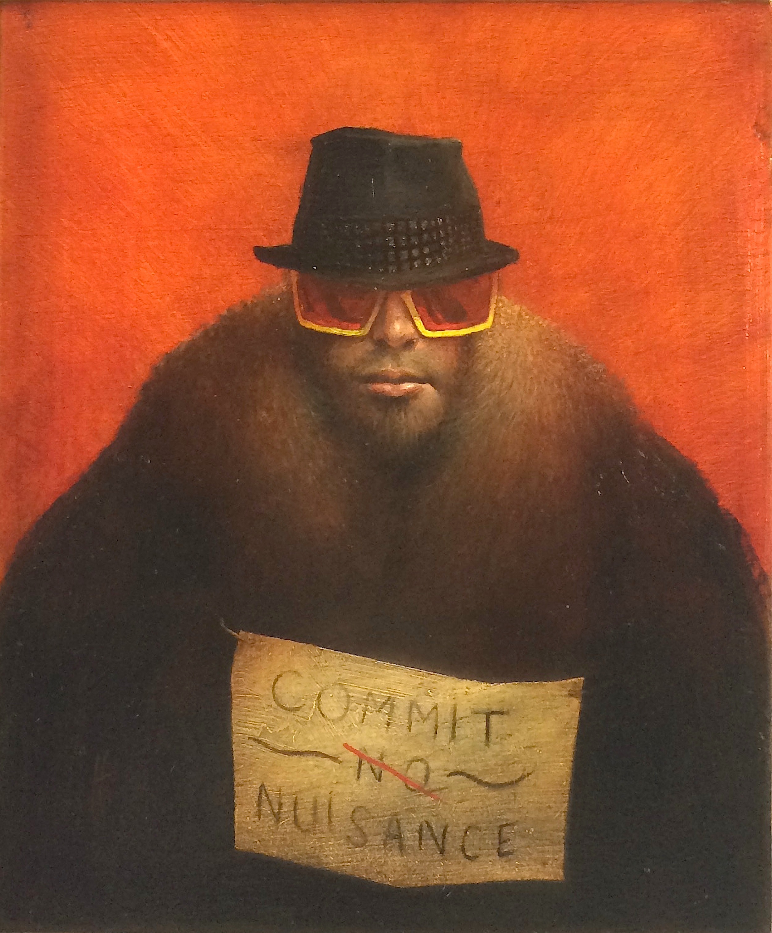  Title: Commit Nuisance Size: 35.5 x 29.5 cm Medium: Oil on panel  