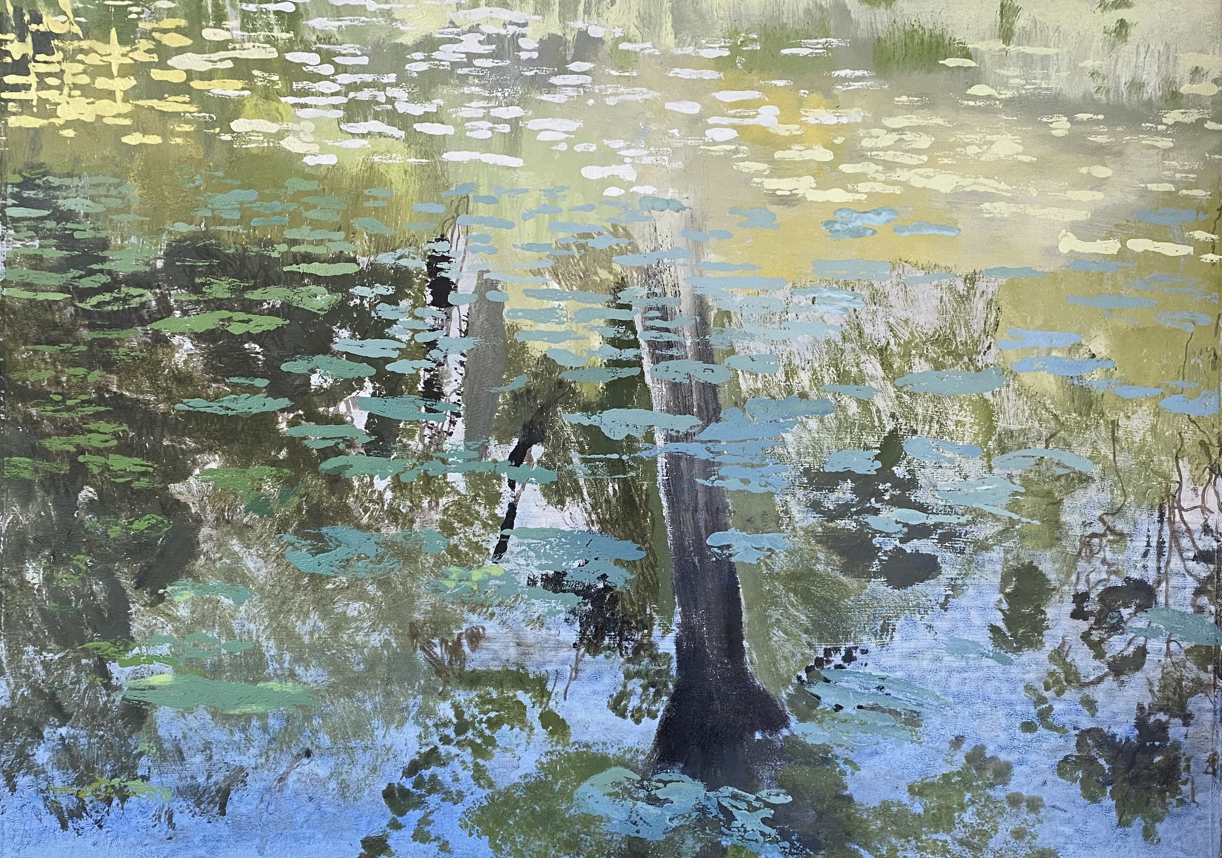  Title: Lily Pond Size: 56cm x 76cm Medium: Monotype on Fabriano 