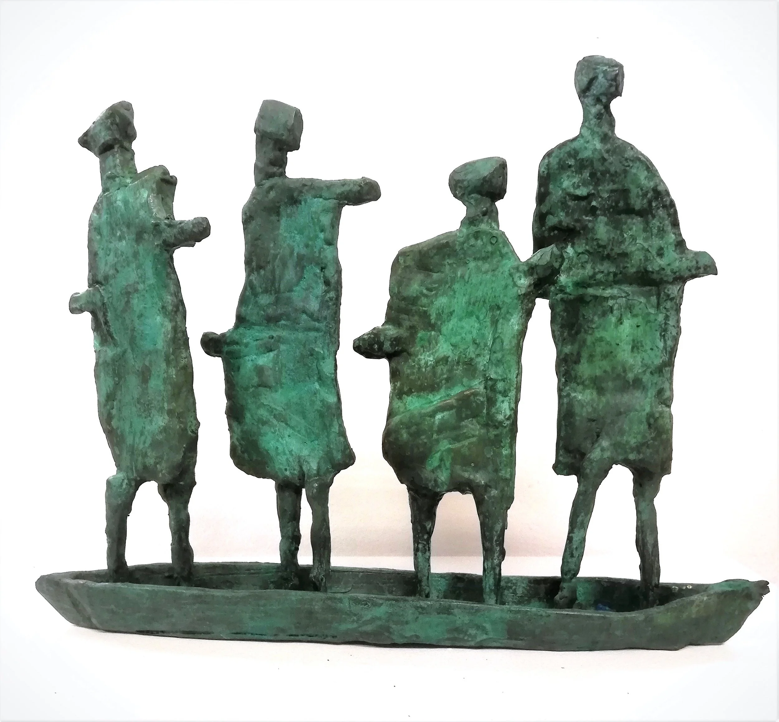  Title: A Boat Trip 2021 Size: 31cm x 28cm x 7cm Medium: Bronze 