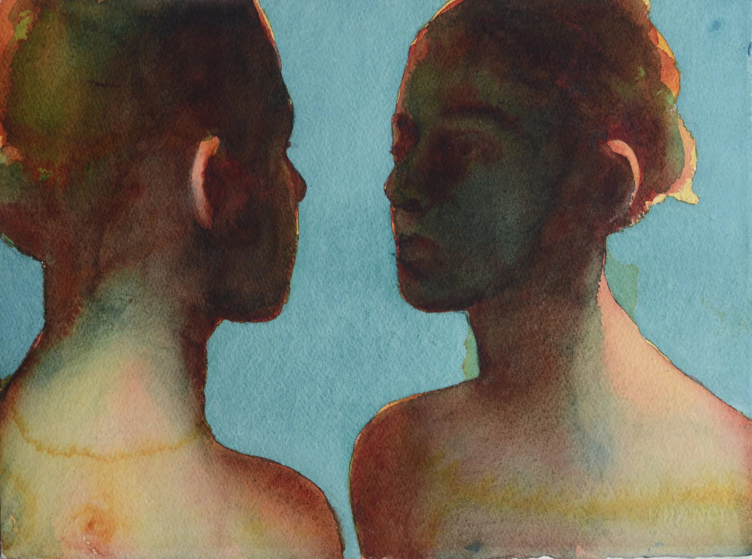 Blue Mirror, watercolour on arches, 37 x 28cm, (2025).jpg