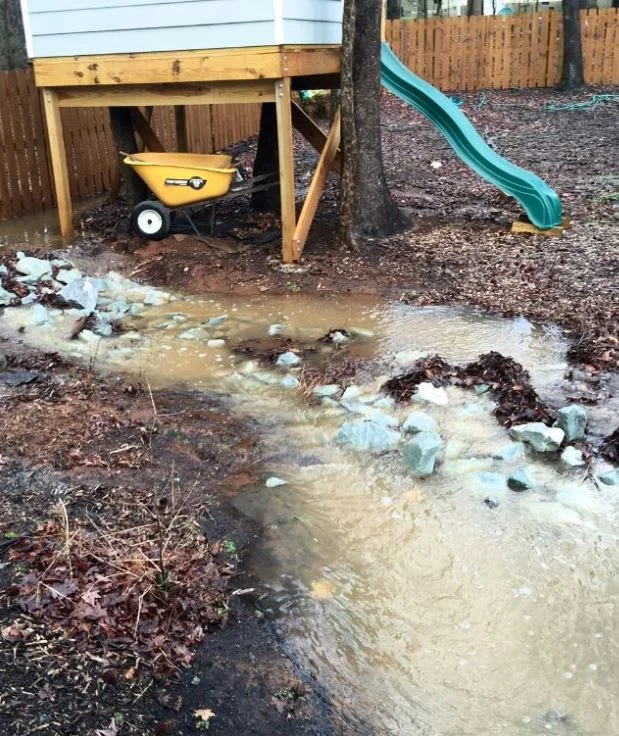 Washed Out Gardens, Flower Beds, and Play Areas