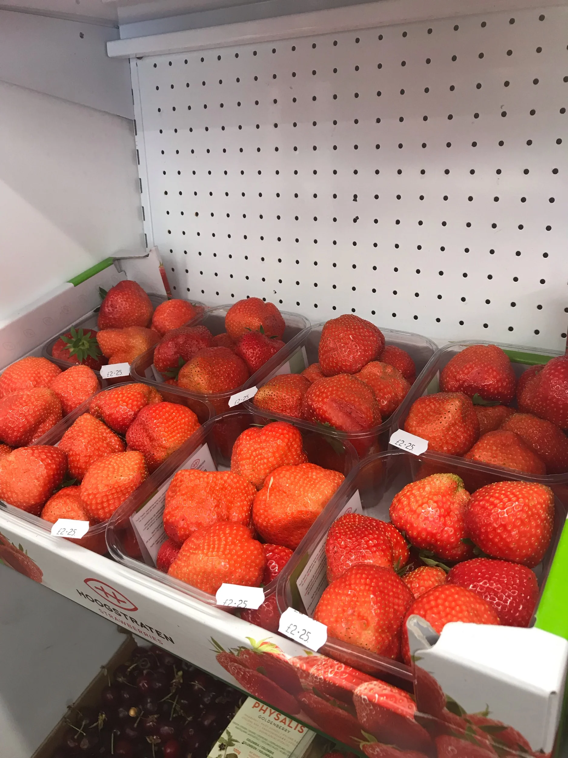 Large tasty strawberries, also available is double cream