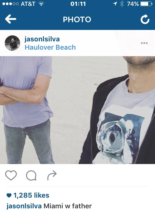 Image: Instagram post by Jason Silva 24 March 2016