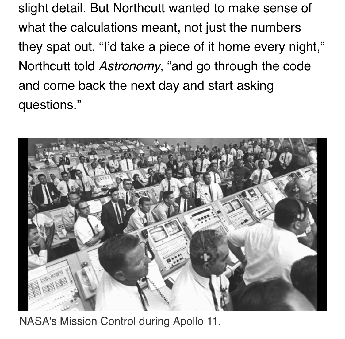 QUOTE: Poppy Northcutt, first woman in NASA’s Mission Control