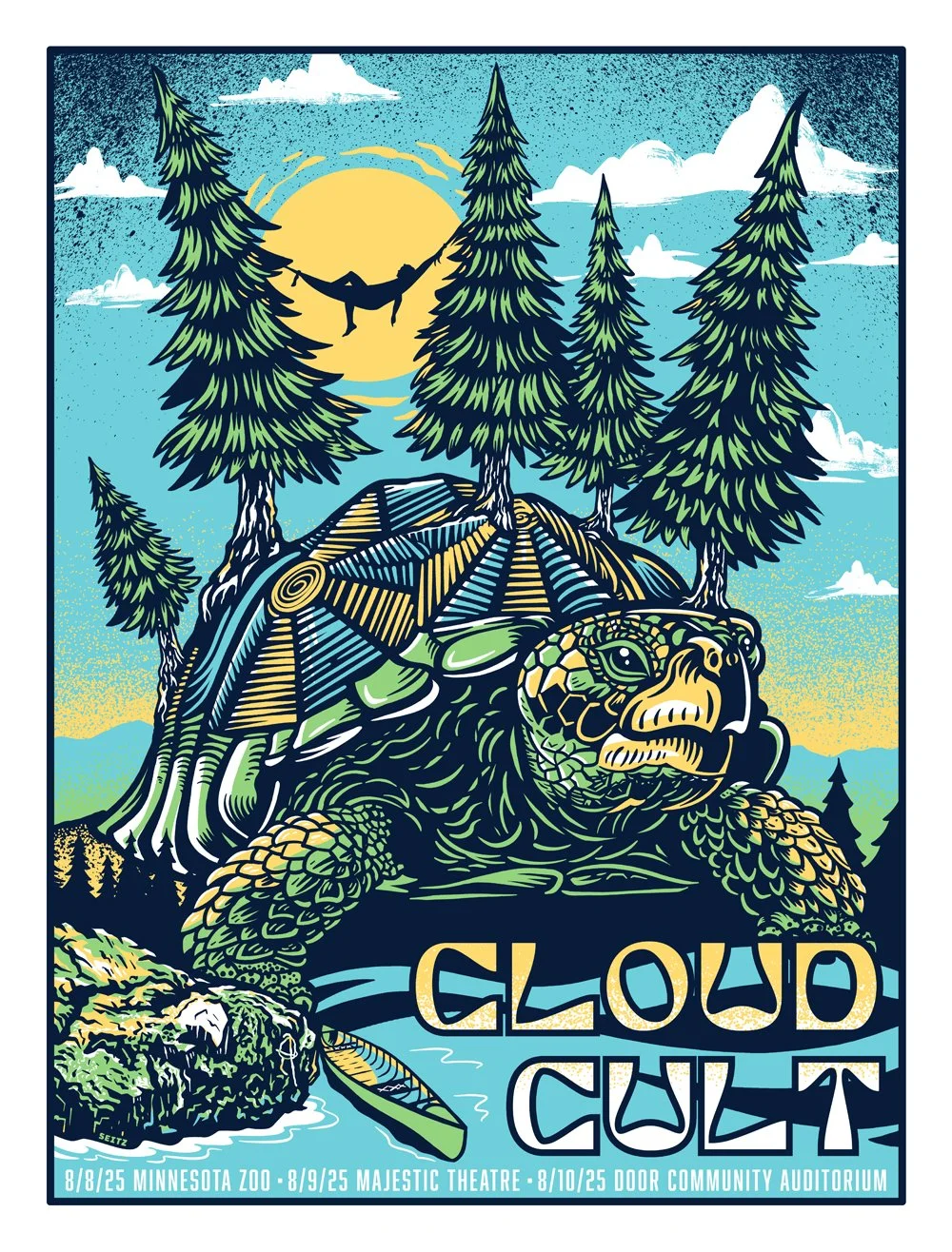 CLOUD CULT TORTOISE - SCREEN PRINTED POSTER