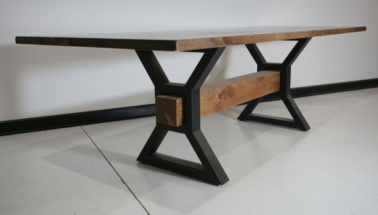 X-Beam Dining Table designed for no-issue seating around the table.