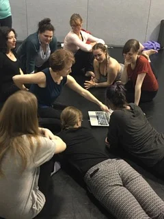 Belinda Mello teaching an Alexander Technique for Actors Group Class in New York City (NYC). 